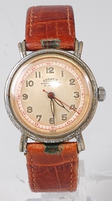 Lot 411 - A vintage Roamer gent's steel cased wristwatch,...