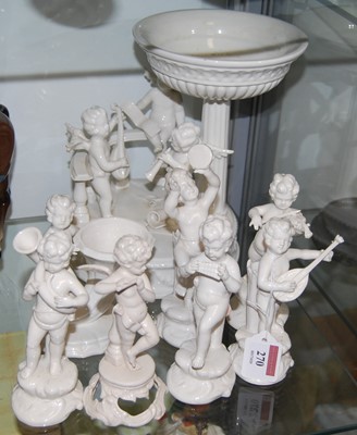 Lot 270 - An Italian blanc-de-chine table centrepiece,...
