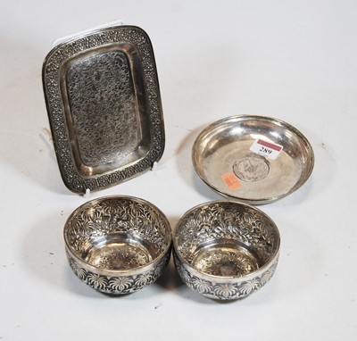 Lot 289 - A pair of early 20th century Eastern white...