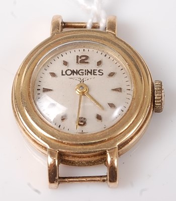 Lot 446 - A lady's Longines 9ct gold wristwatch, having...