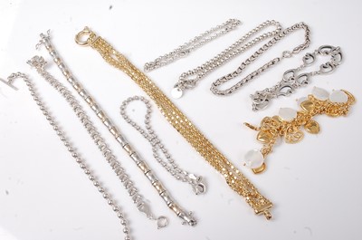 Lot 478 - Assorted silver and gilt metal bracelets etc,...
