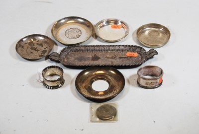 Lot 322 - An early 20th century white metal shallow bowl,...