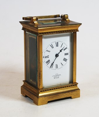 Lot 326 - A 20th century lacquered brass cased carriage...