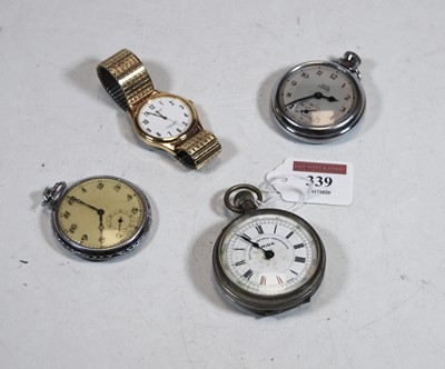 Lot 339 - An early 20th century gents Amida chronograph...