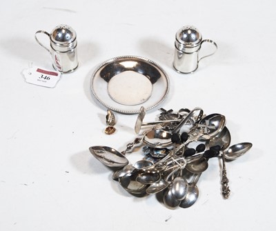Lot 346 - A small collection of miscellaneous silver and...