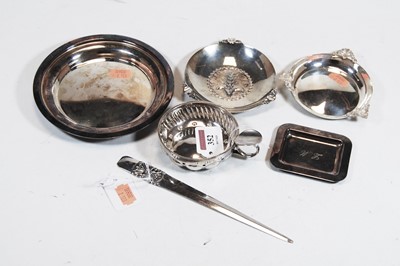 Lot 352 - A modern continental silver letter opener of...