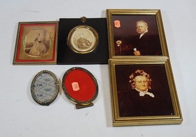 Lot 363 - A Victorian daguerrotype depicting a lady in...