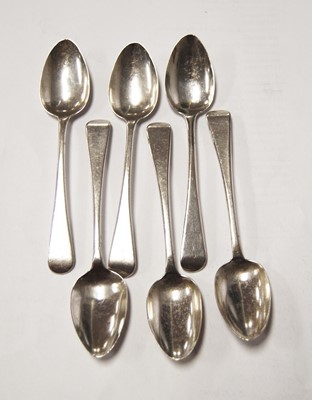 Lot 483 - A set of six early 19th century silver...