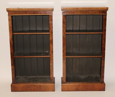Lot 2470 - A pair of oak and burr walnut veneered...