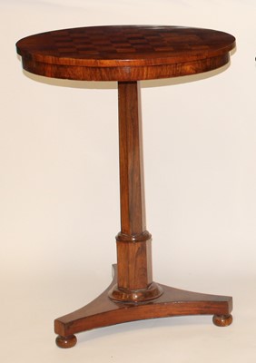Lot 2497 - A Victorian rosewood pedestal games table,...