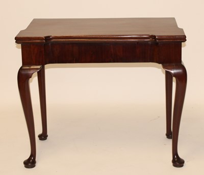 Lot 2475 - A George III mahogany card table, the...