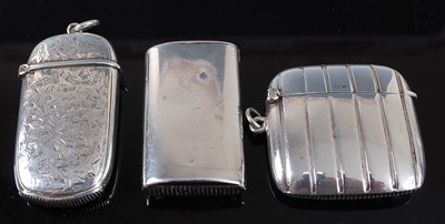 Lot 2080 - A late Victorian silver vesta, of rounded...