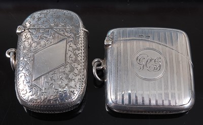 Lot 2082 - A late Victorian silver vesta, of rounded...