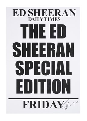 Lot 24 - Ed Sheeran Daily Times Newspaper Billboard...