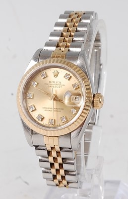 Lot 2307 - A lady's Rolex Oyster Perpetual bi-metal...