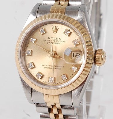 Lot 2307 - A lady's Rolex Oyster Perpetual bi-metal...