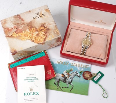 Lot 2307 - A lady's Rolex Oyster Perpetual bi-metal...