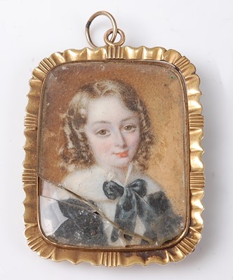 Lot 2228 - An early 19th century yellow metal miniature...