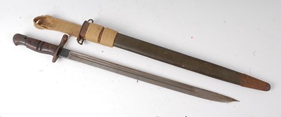 Lot 154 - A Remington M1917 bayonet, the 43cm singled...