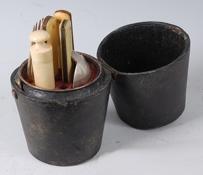 Lot 129 - An early 19th century French campaign cutlery...