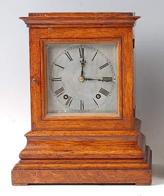 Lot 2451 - A late Victorian oak cased four-glass bracket...