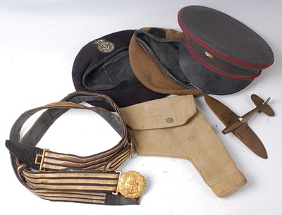 Lot 115 - A WW II webbing holster, marked B Ltd and...
