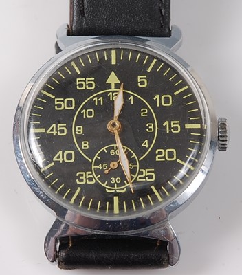 Lot 117 - A Soviet Russian military wristwatch, having a...
