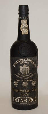 Lot 1260 - Delaforce Sons & Ca Vintage Port, 1975, one...