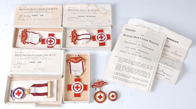 Lot 150 - A British Red Cross Society Home Nursing medal,...