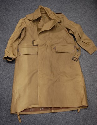 Lot 122 - A WW II Coat Rubberproofed (Motor Cyclists),...