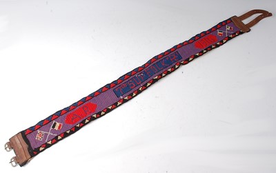 Lot 86 - A WW I prisoner of war belt embroidered for...