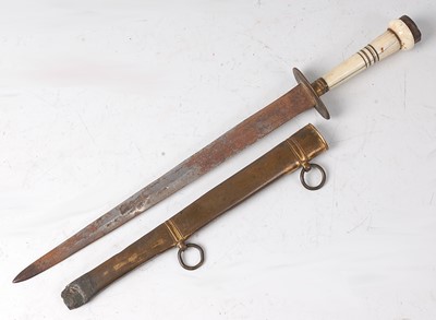 Lot 168 - An early 19th century Naval dirk, having a...
