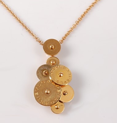 Lot 2220 - An 18ct yellow gold Cicladi pendant by Bulgari,...