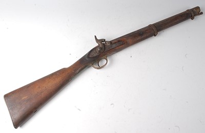 Lot 197 - A 19th century two band percussion carbine,...