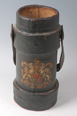 Lot 127 - A WW I black painted canvas clad charge...