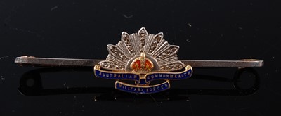 Lot 94 - A 9ct yellow and white gold enamelled...