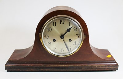 Lot 78 - An early 20th century mahogany 8 day mantel...
