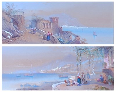 Lot 2387 - Charles Rowbotham (1826-1904) - Pair; Italian...