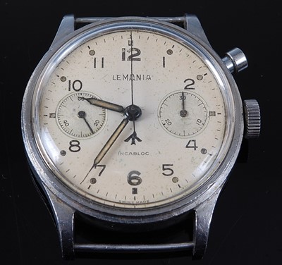 Lot 103 - A Gentleman's Lemania Military Issue steel...