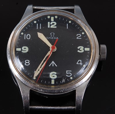 Lot 2248 - A Gentleman's Omega Military Issue steel cased...