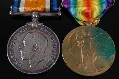 Lot 4 - A WW I British War and Victory pair, naming...