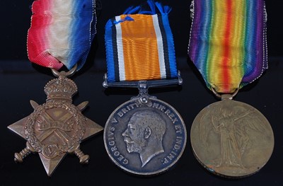 Lot 8 - A WW I 1914-15 Star, British War and Victory...