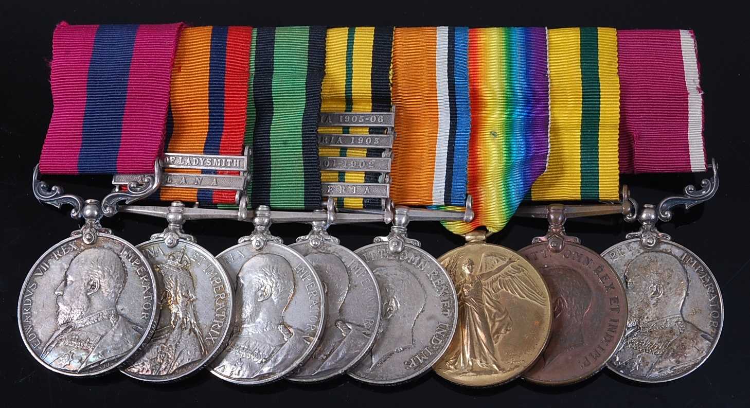 Lot 10 - A Boer War / Great War Gallantry group of...