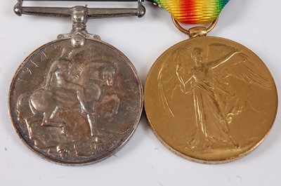 Lot 19 - A WW I British War and Victory pair, naming...