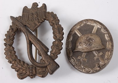 Lot 34 - A German Third Reich Infantry Assault badge...