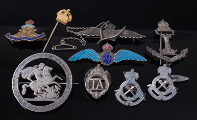 Lot 37 - A Sterling silver and enamelled R.A.F....
