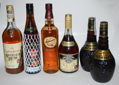 Lot 1343 - Assorted rums, to include one bottle Havana...