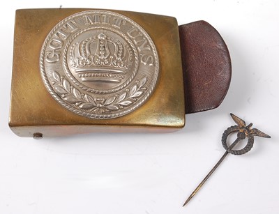 Lot 44 - An Imperial German Other Ranks bi-metal belt...