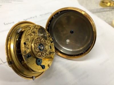 Lot 2280 - Jessop of London - a George III 18ct gold pair...