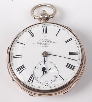 Lot 2294 - Dent of London - a late Victorian silver cased...
